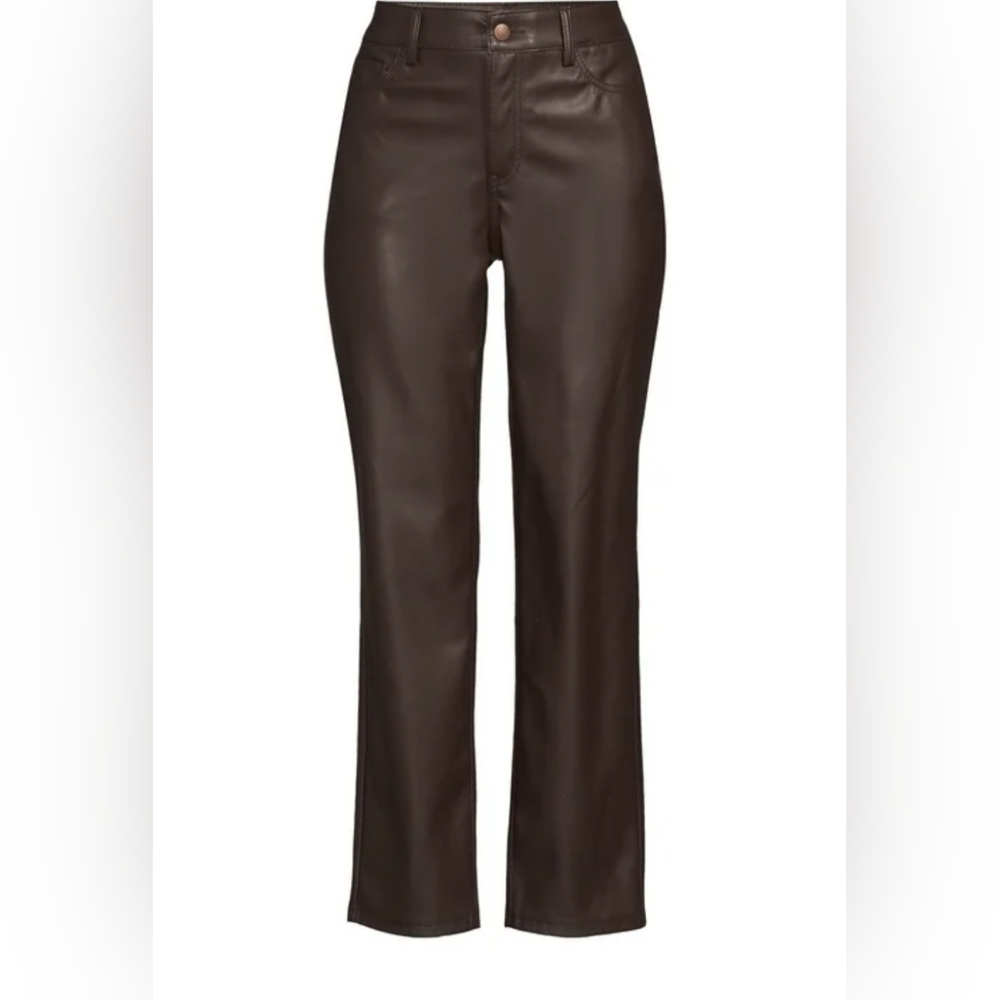 Time And Tru Faux Leather High Rise Pants - Size 18